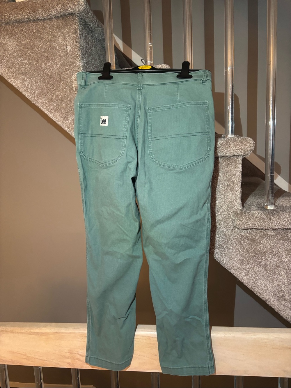 Lee Women’s Straight Leg Regular Fit High Rise Jeans in Sage Green - Picture 2 of 3
